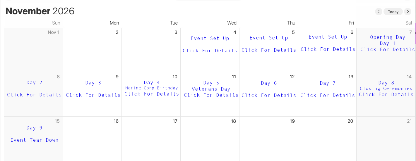 Interactive Calendar